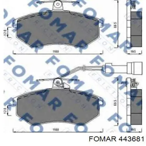 BF0335 AMP/Paradowscy передние тормозные колодки