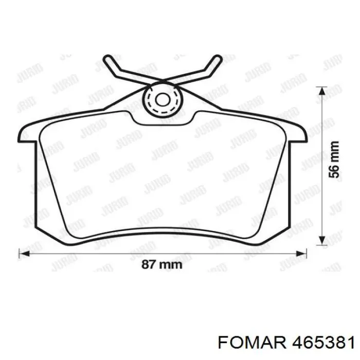 Задние тормозные колодки 465381 Fomar Roulunds