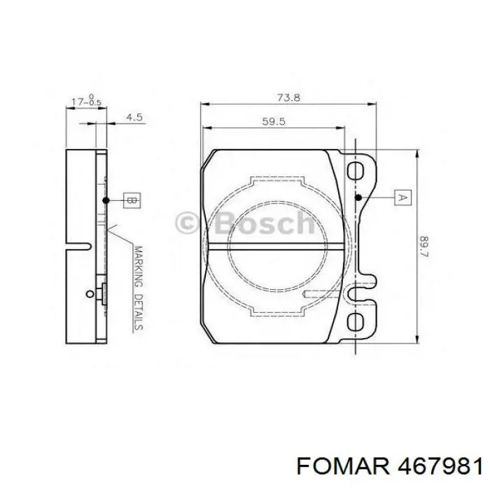 467981 Fomar Roulunds Колодки передние