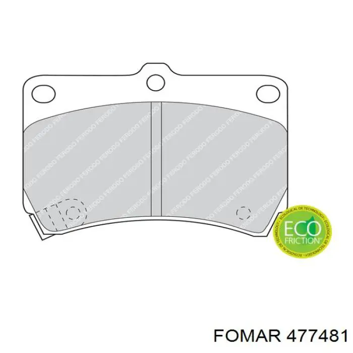 Передние тормозные колодки 477481 Fomar Roulunds