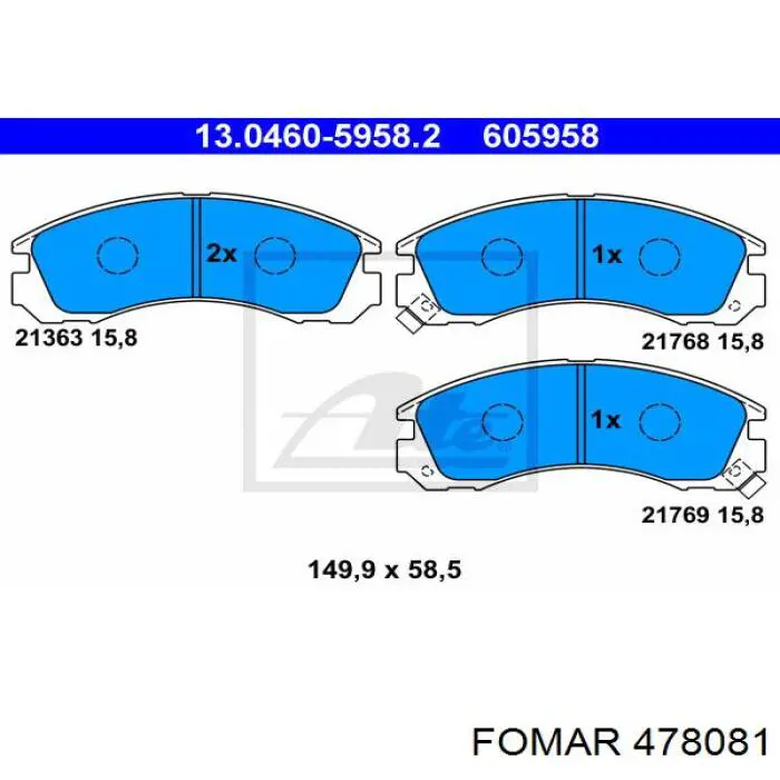 Купить 478081 Fomar Roulunds Колодки тормозные