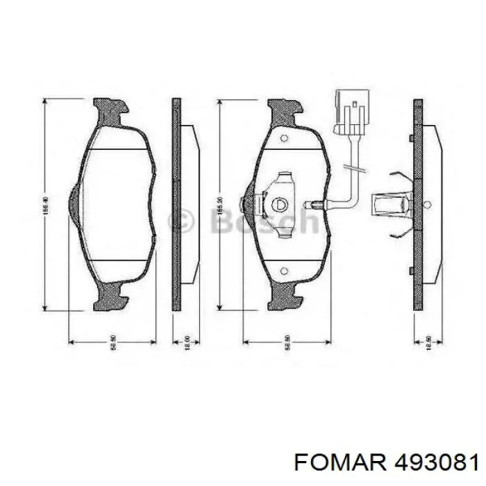 Передние тормозные колодки 1134159 Ford