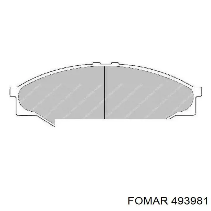 Передние тормозные колодки 493981 Fomar Roulunds