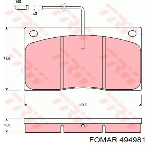 Передние тормозные колодки 7701201622 Renault (RVI)