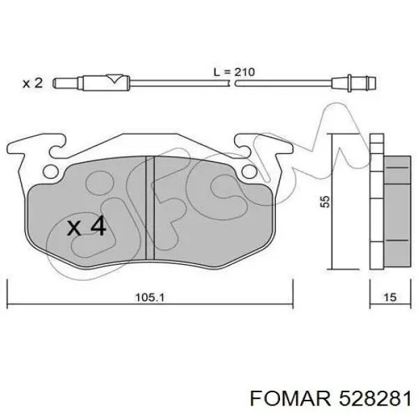 Тормозные колодки HELLA-PAGID T6064