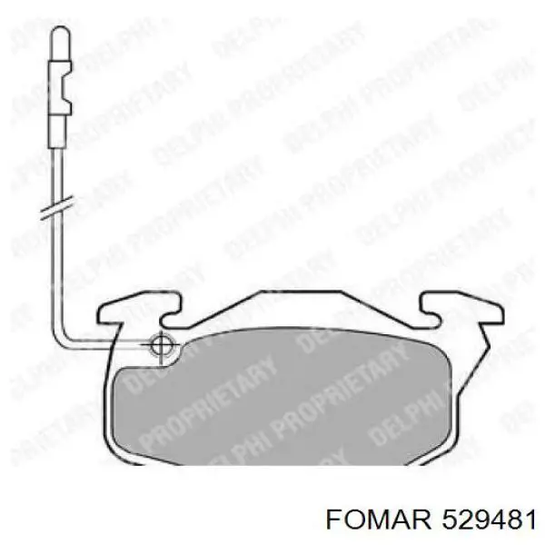 Передние тормозные колодки 529481 Fomar Roulunds