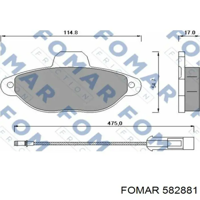 Передние тормозные колодки 0005892736 Fiat/Alfa/Lancia