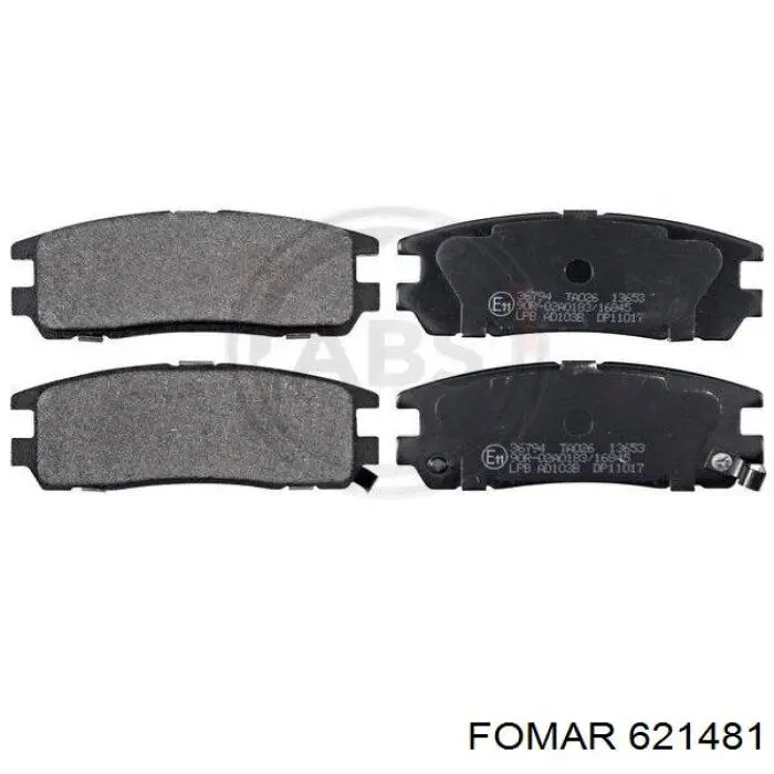 621481 Fomar Roulunds колодки тормозные задние дисковые