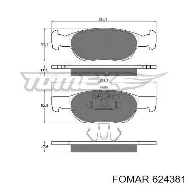 FDB1374 Ferodo Колодки передние