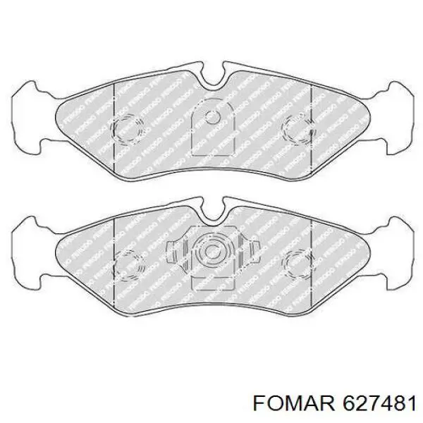 Купить 627481 Fomar Roulunds Колодки тормозные задние, дисковые
