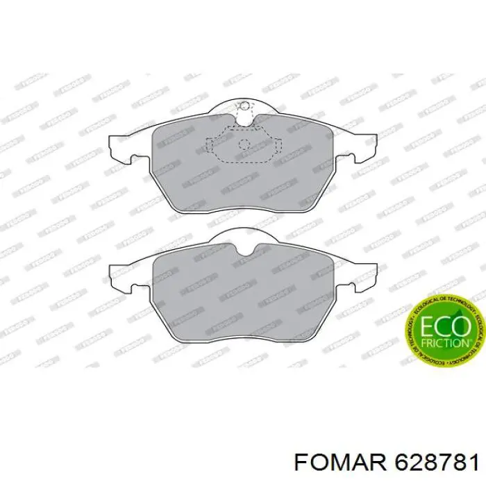 Передние тормозные колодки 628781 Fomar Roulunds