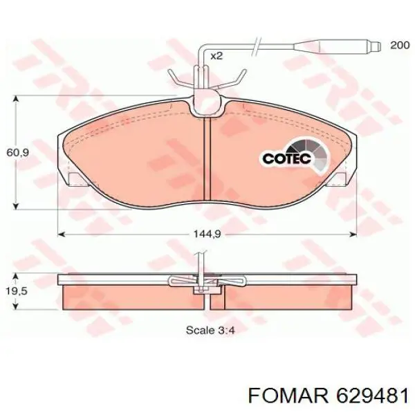 Купить 960935 Emmerre Колодки тормозные