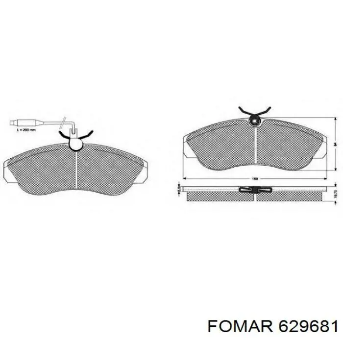 Передние тормозные колодки D150E Dafmi