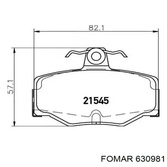 Задние тормозные колодки 630981 Fomar Roulunds