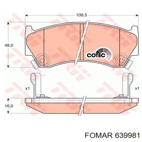 Передние тормозные колодки D181E Intelli