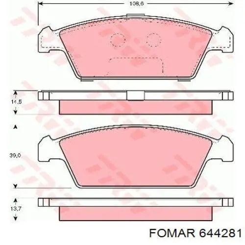Купить D143E Dafmi Колодки тормозные
