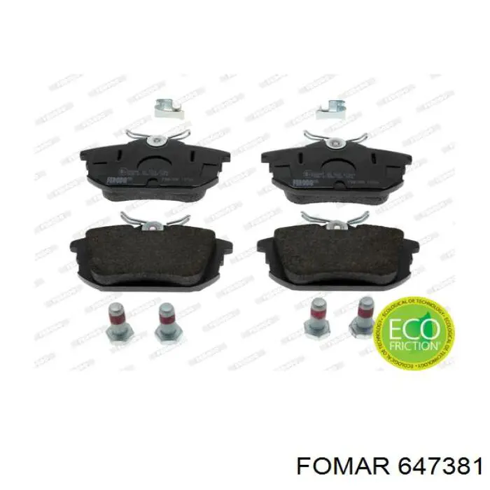 Pastillas de freno traseras 647381 Fomar Roulunds