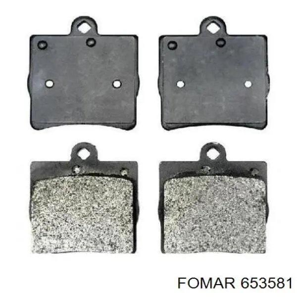 Задние тормозные колодки 653581 Fomar Roulunds