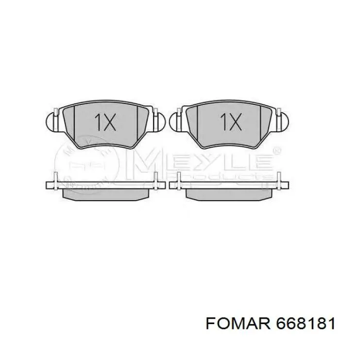 Колодки дисковые  Fomar Roulunds 668181 цена, от 12.63 USD