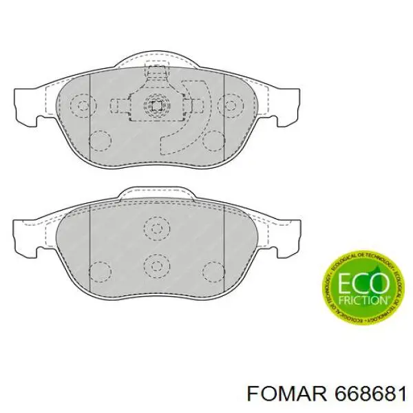 Купить 668681 Fomar Roulunds Колодки тормозные