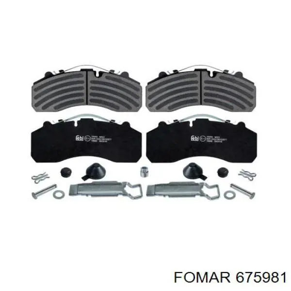 Передние тормозные колодки 675981 Fomar Roulunds