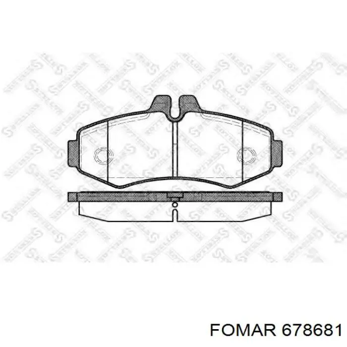 Колодки гальмівні передні, дискові 678681 Fomar Roulunds