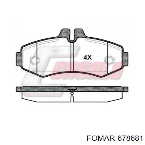 678681 Fomar Roulunds Колодки передние