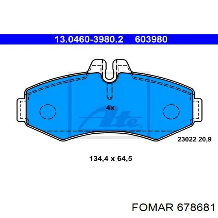 Колодки Fomar Roulunds 678681 цена, от 18.26 USD