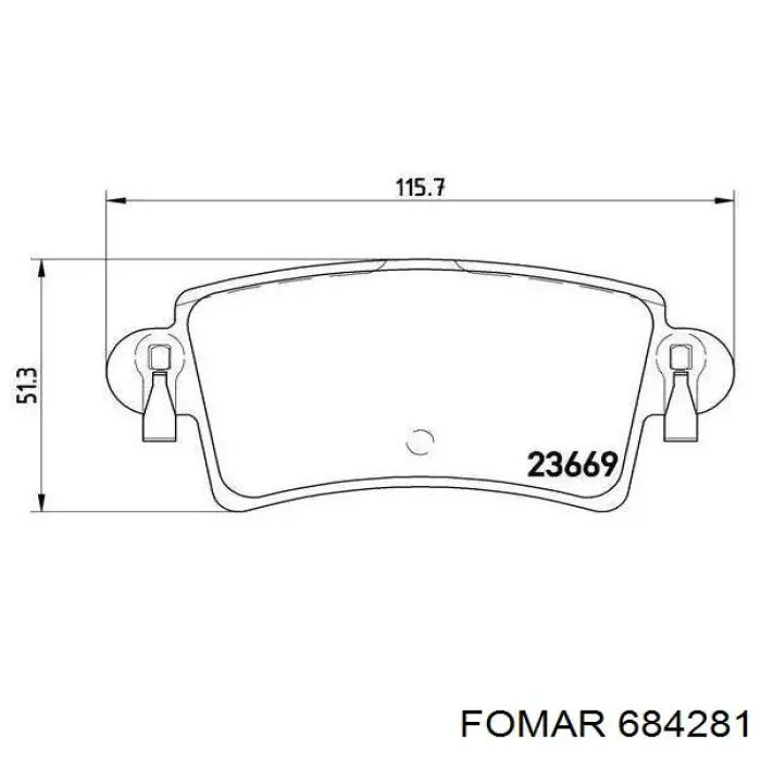 684281 Fomar Roulunds Колодки тормозные дисковые комплект