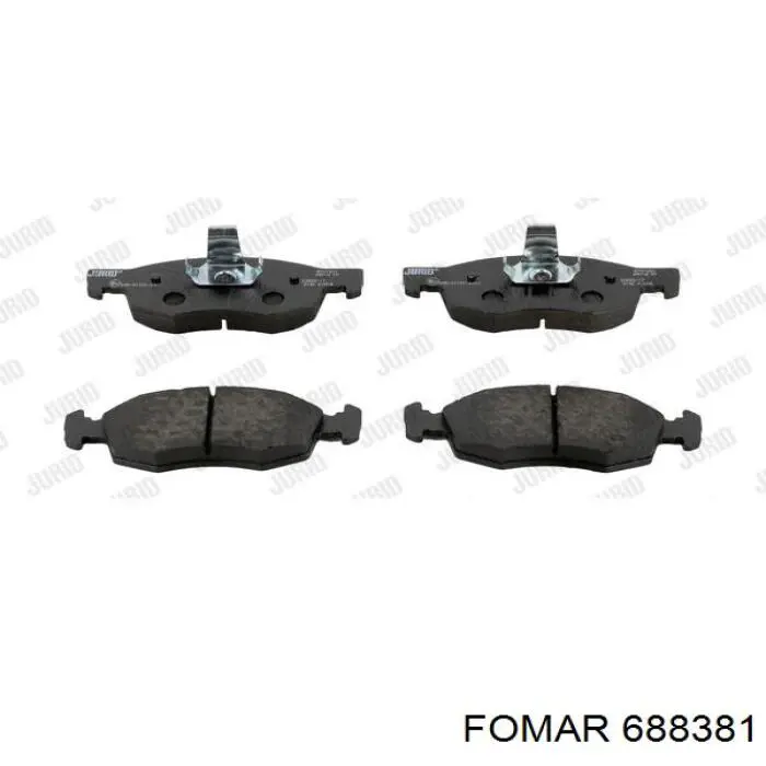 688381 Fomar Roulunds колодки тормозные передние дисковые