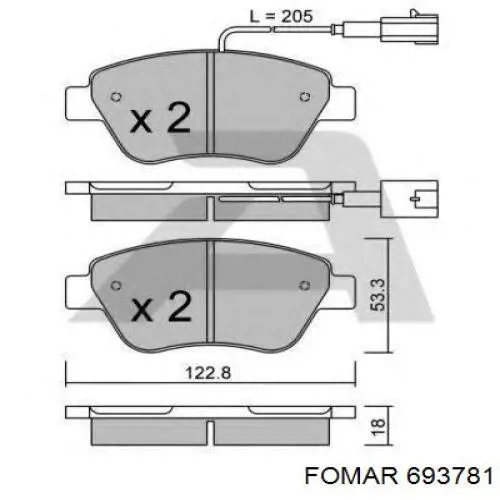 Передние тормозные колодки RD23705STD Rider