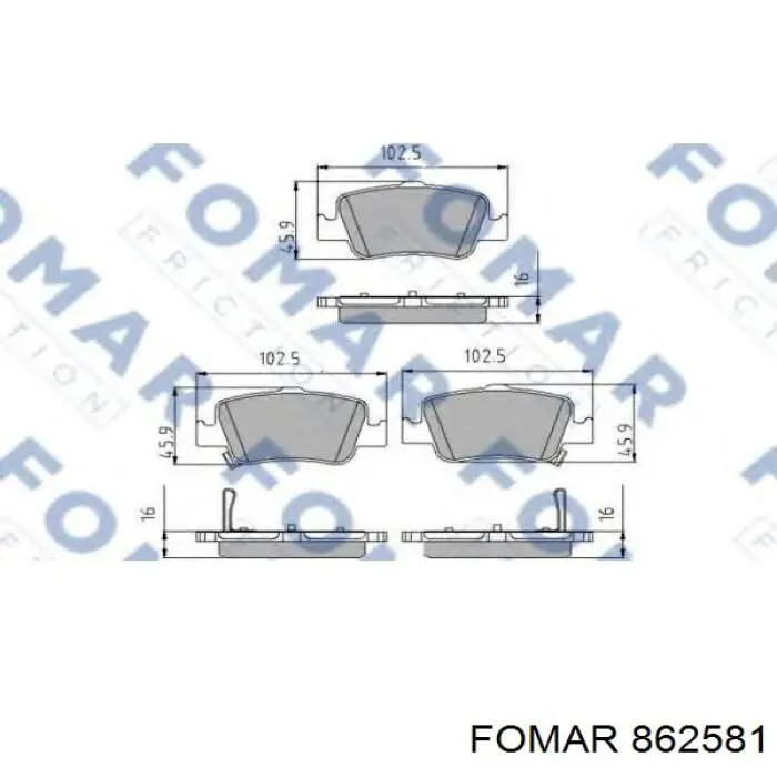 Задние дисковые колодки VALEO 302156