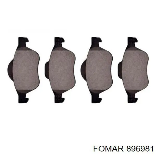 896981 Fomar Roulunds колодки тормозные передние дисковые