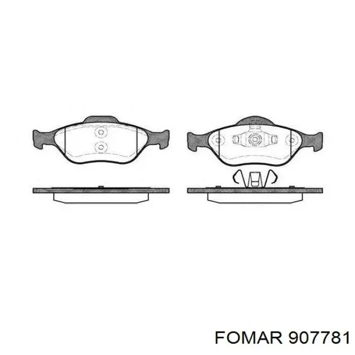 Передние тормозные колодки 907781 Fomar Roulunds