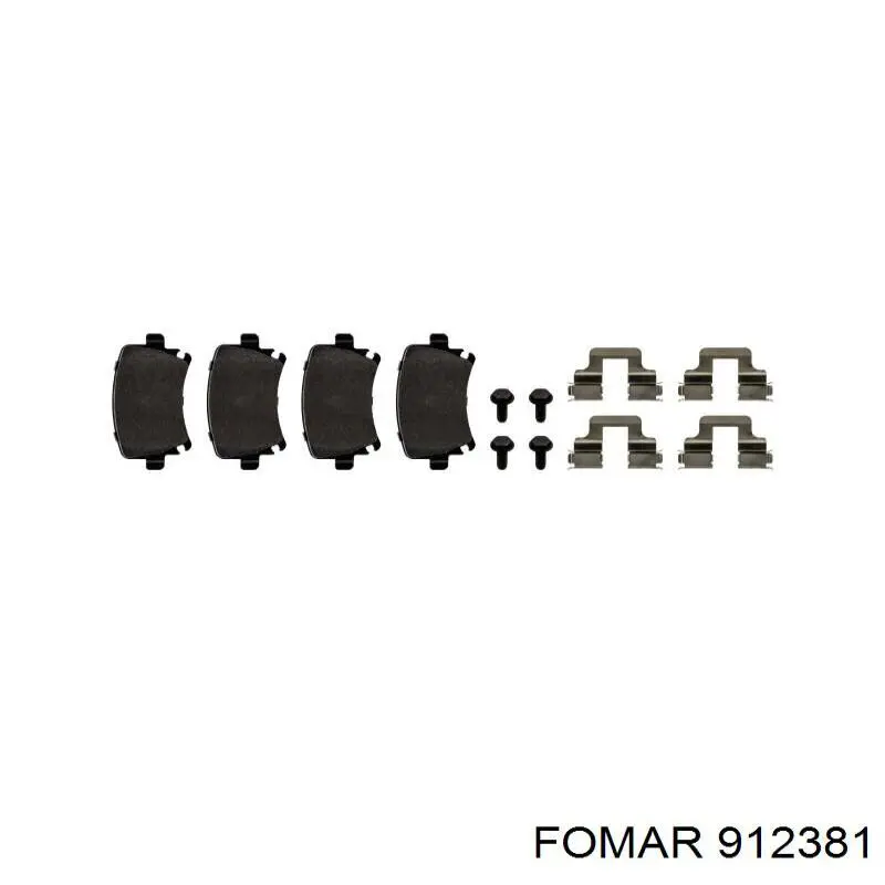 912381 Fomar Roulunds Колодки тормозные дисковые комплект