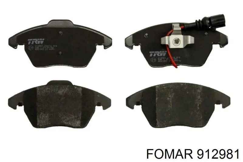 912981 Fomar Roulunds Колодки передние
