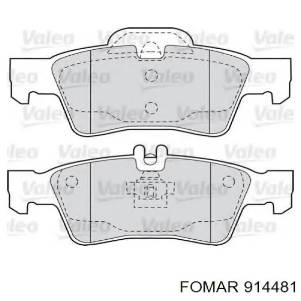 Купить 914481 Fomar Roulunds Колодки тормозные задние, дисковые