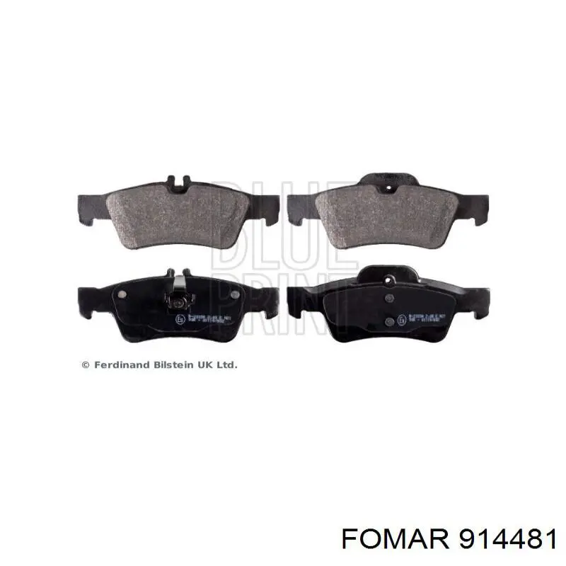 Задние тормозные колодки 914481 Fomar Roulunds
