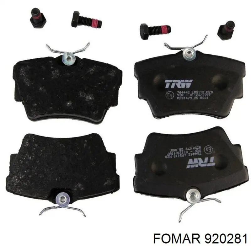Pastillas de freno traseras 920281 Fomar Roulunds