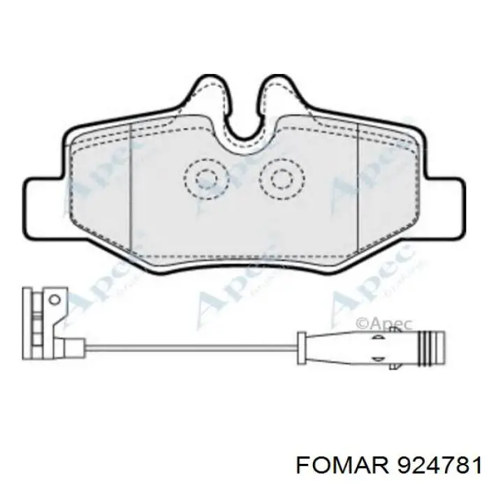 Задние тормозные колодки 924781 Fomar Roulunds