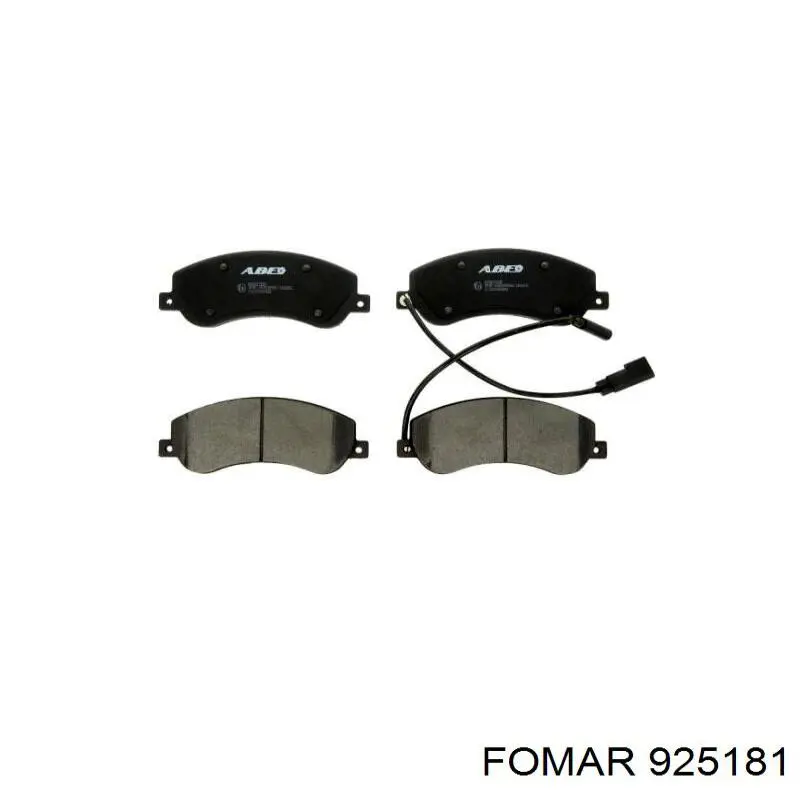 925181 Fomar Roulunds Колодки передние