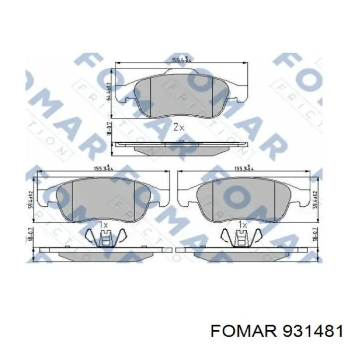 Передние тормозные колодки FT29170 Fast