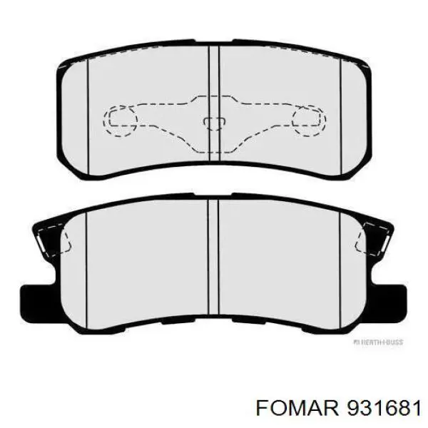 931681 Fomar Roulunds Колодки тормозные дисковые комплект
