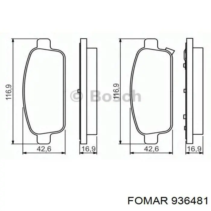 Задние тормозные колодки 320403 Daco