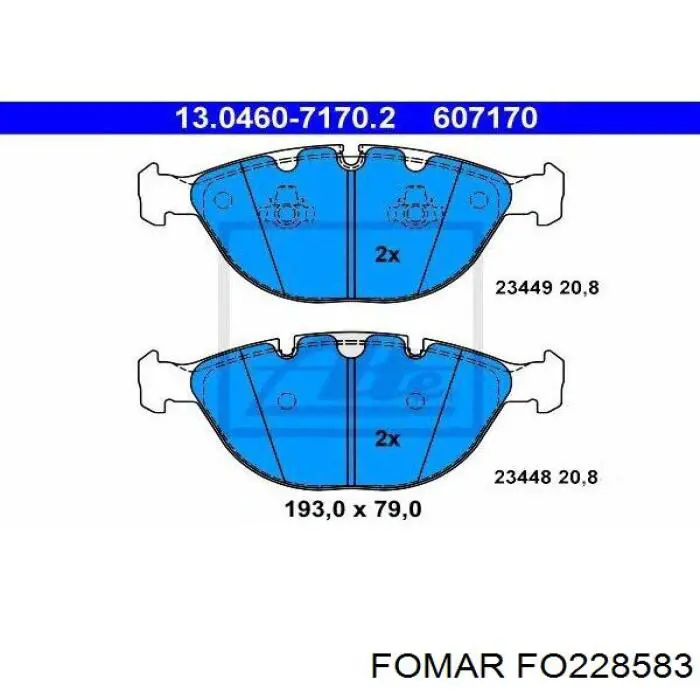 Передние тормозные колодки ADB114239 Blue Print