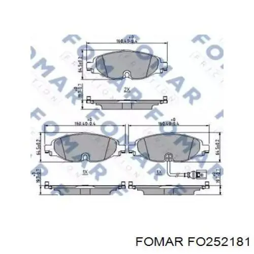 Передние тормозные колодки 2K5698151E VAG