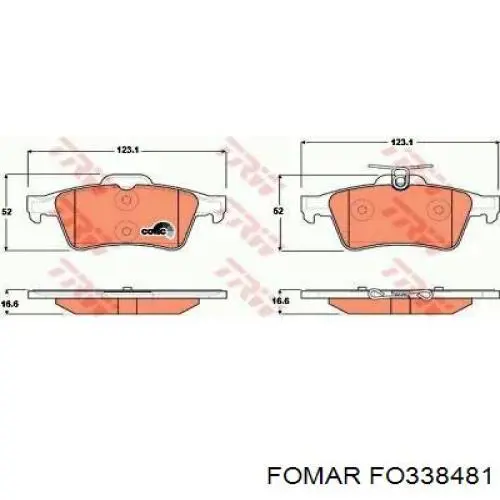 Тормозные колодки Fomar Roulunds FO338481