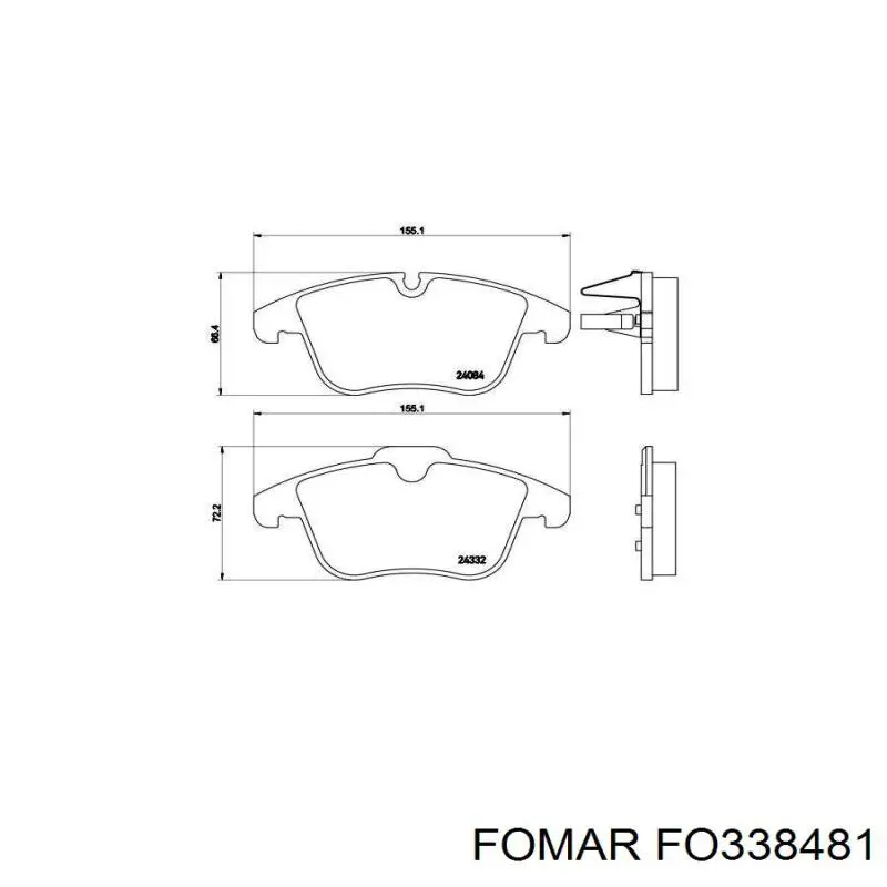 Купить FO338481 Fomar Roulunds Колодки тормозные