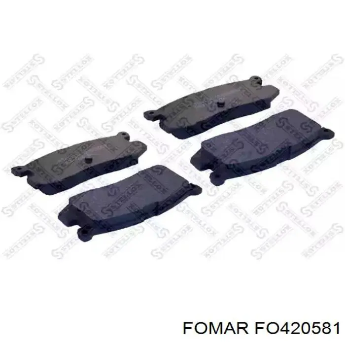 Задние тормозные колодки 420581 Fomar Roulunds