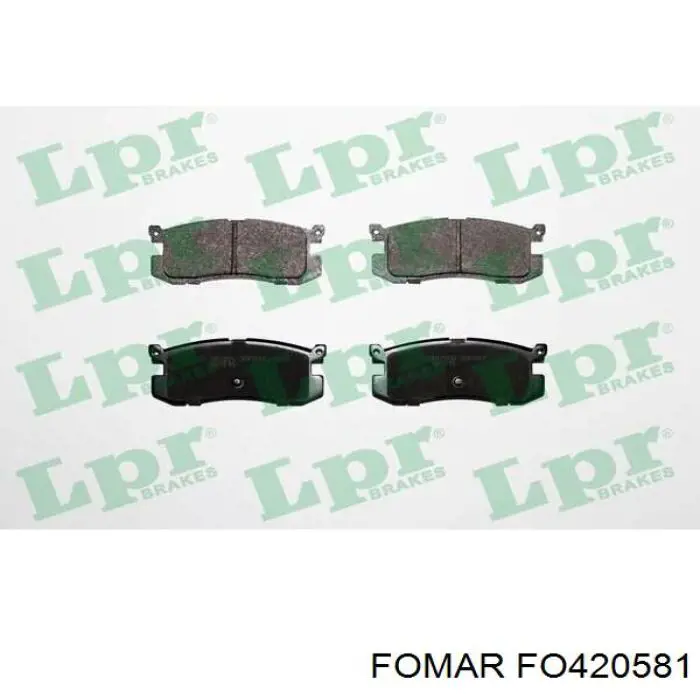 Задние тормозные колодки FO420581 Fomar Roulunds